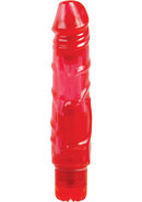 Adam And Eve Easy O Red Rocket Vibrating Dildo 6.75in - Red