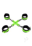 Ouch! Hand And Ankle Cuffs With Hogtie Glow In The Dark -...