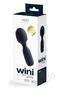 Wini Silicone Rechargeable Mini Wand Massager - Just Black