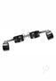 Strict Leather Adjustable Swiveling Spreader Bar With Leather Cuffs - Silver/black
